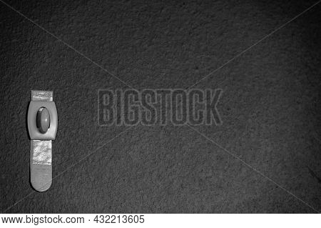 Selective Focus On Adhesive Strip Wall Hanger That Can Be Removed By Pulling Tape