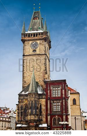 Prague City Hall On Old Town Square