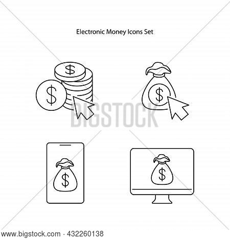 Purchase Line Icon. Electronic Goods. Isolated Vector Illustration.  Refund Small Percentage Of Mone