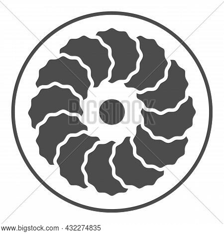 Hotteok Sweet Pancakes Solid Icon, Asian Food Concept, Korean Dessert Vector Sign On White Backgroun