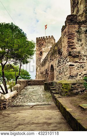 Sohail Castle In Fuengirola, Malaga Spain. Tourist Attraction, Place To Visit. Holidays On Costa Del