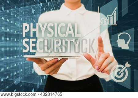 Inspiration Showing Sign Physical Security. Business Showcase Designed To Deny Unauthorized Access T