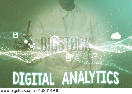 Inspiration Showing Sign Digital Analytics. Business Idea The Analysis Of Qualitative And Quantitati