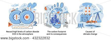 Environmental, Ecological Problems Air And Atmosphere Pollution, Causes Of Climate Change. Record Hi