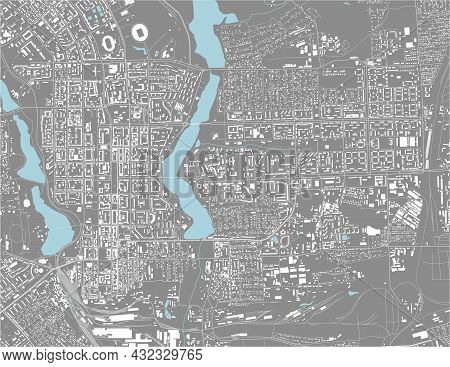 Map Of The City Of Donetsk, Ukraine