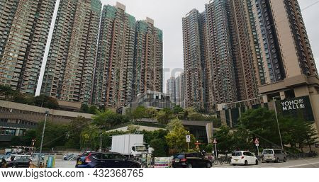 Yuen Long, Hong Kong 21 April 2021: Hong Kong residential district