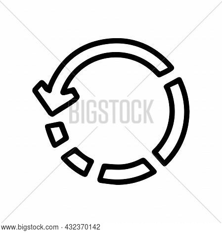 Circle Loading Black Line Vector Doodle Simple Icon
