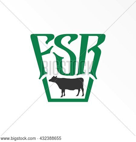 Letter Fsr Free Logo Vector Stock. Cow Abstract Design Concept. Can Be Used As A Symbol Related To F