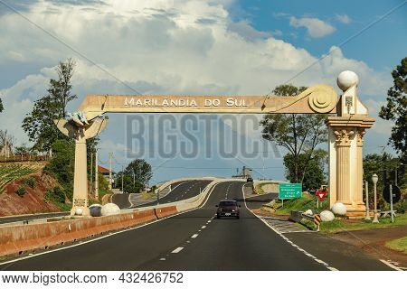 Portal Of The City Of Marilândia Do Sul, In The North-central Region Of The State Of Paraná, In Braz