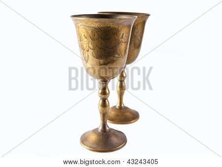 Tazas de vino kidush bronce
