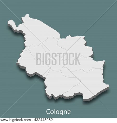 3d Isometric Map Of Cologne Is A City Of Germany