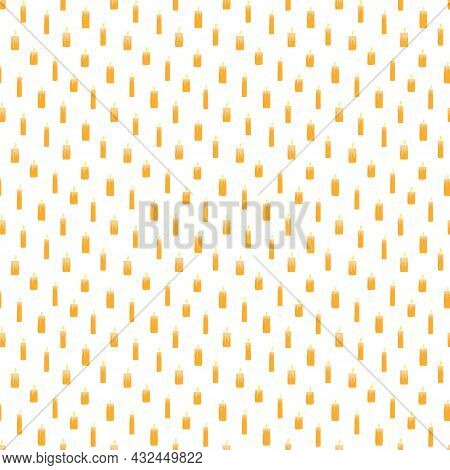 Vector Seamless Pattern With Candles For Halloween. Holiday Background For Fabrics, Paper, Textile, 
