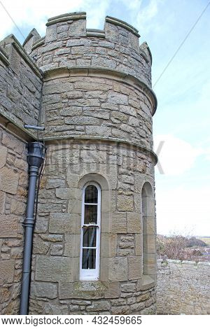 Tower On A Building Of Jedburgh Jail, Scotland
