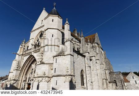 Church Notre-dame De Moret-sur-loing. Moret-sur-loing Is A Commune In Seine-et-marne Department In T