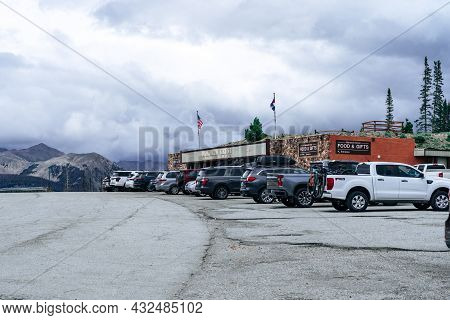 Salida, Colorado - August 2, 2021: The Monarch Crest Gift Shop And Restaurant At The Top Of Monarch 
