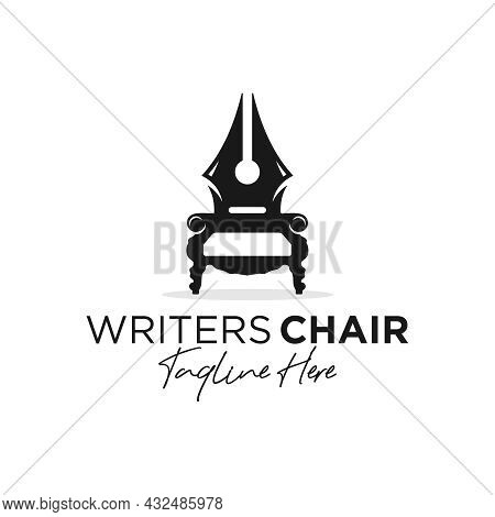 Writers Chair Inspiration Illustration Logo Design Or Brand