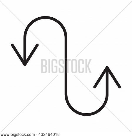 Redirect Icon Vector Change Direction Symbol For Graphic Design, Logo, Web Site, Social Media, Mobil