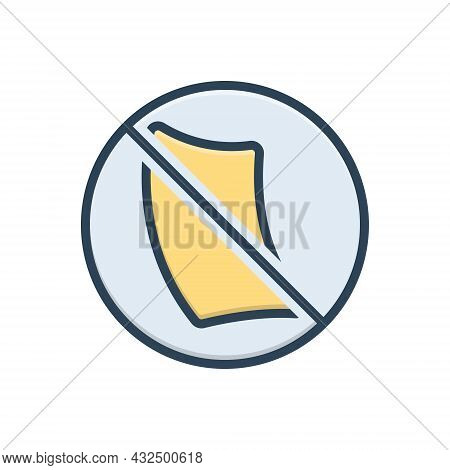 Color Illustration Icon For Paperless Cancel Invalidation Defeasance Automatic Bureaucracy Paperfree