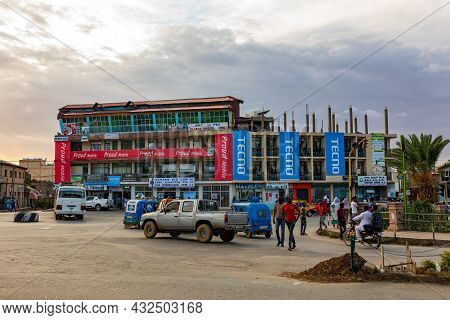 Mekelle, Ethiopia, April 29th. 2019, Ordinary Ethiopians On The Street Of Mekelle, The Capital City 