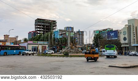 Mekelle, Ethiopia, April 29th. 2019, Ordinary Ethiopians On The Street Of Mekelle, The Capital City 