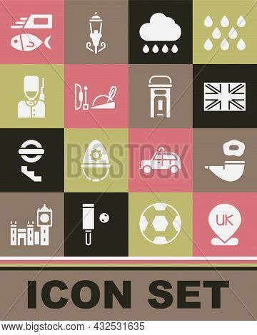 Set Location England, Smoking Pipe, Flag Of Great Britain, Cloud With Rain, Robin Hood Hat, British 