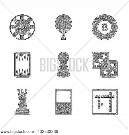 Set Chip For Board Game, Tetris, Bingo, Game Dice, Chess, Backgammon, Billiard Pool Snooker Ball And
