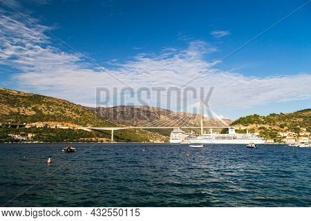 Dubrovnik, Croatia - October, 10 2019: Semester At Sea World Odyssey And Msc Cruise Ships Docked At 