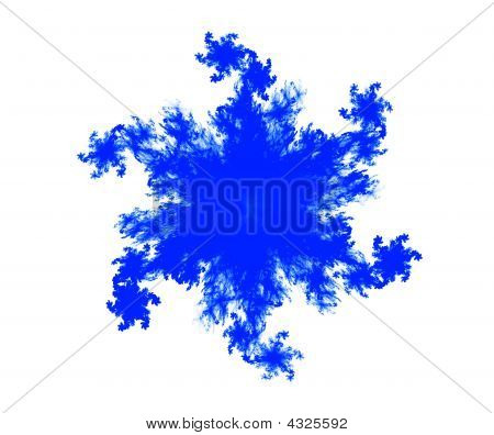 blaue Schneeflocke Fraktal