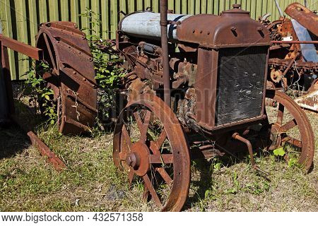 A Very Old And Rusty Tractor Found In Vannas