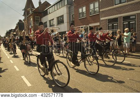 Sassenheim, Netherlands, 21 April 2018.  Flower Parade, Bloemencorso In Sassenheim, Netherlands.