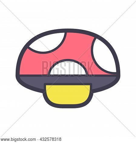 Isolated Video Game Mushroom Icon Vector Illustratot