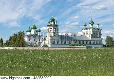 View Of The Nikolo-vyazhischsky Monastery On A Sunny June Day. Vyazhischi, Novgorod Region. Russia
