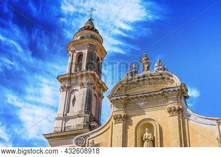 Basilica Of Saint-michel-archange In Menton On French Riviera