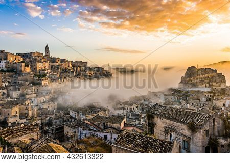 Panoramic View Of Matera, Basilicata, Italy