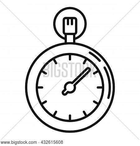Stopclock Icon Outline Vector. Stopwatch Clock. Watch Timer