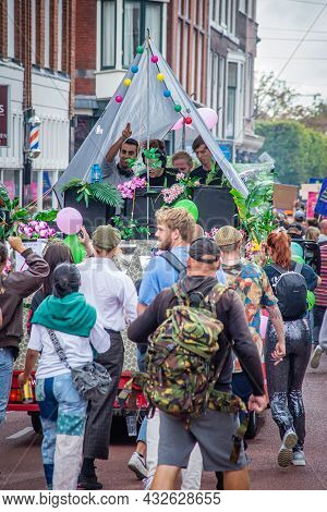 11 September 2021, Leiden , Netherlands, Unmute Us. Event Sector To Protest Against Covid Policy Acr
