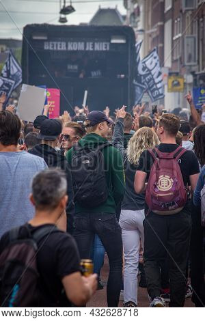 11 September 2021, Leiden , Netherlands, Unmute Us. Event Sector To Protest Against Covid Policy Acr