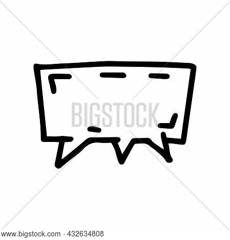 Speech Bubble Line Vector Doodle Simple Icon