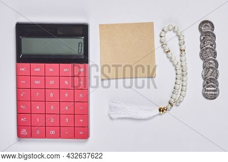 Concept Of Islamic Finance On White Background. Sharia-compliant Finance - Banking Or Financing Acti