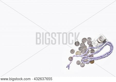 Concept Of Islamic Finance On White Background. Sharia-compliant Finance - Banking Or Financing Acti