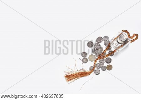 Concept Of Islamic Finance On White Background. Sharia-compliant Finance - Banking Or Financing Acti