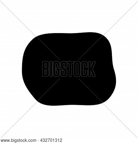 Abstract Ink Blotch, Round Liquid Blot Inkblot Shape. Freskle Pebble. Deform Random Smooth Vector Il