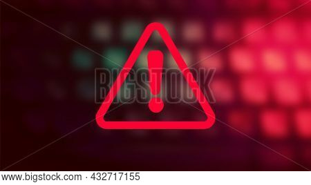 Futuristic Digital Technology Vector Background. Cyber Attack, Ransomware, Malware, Scareware
