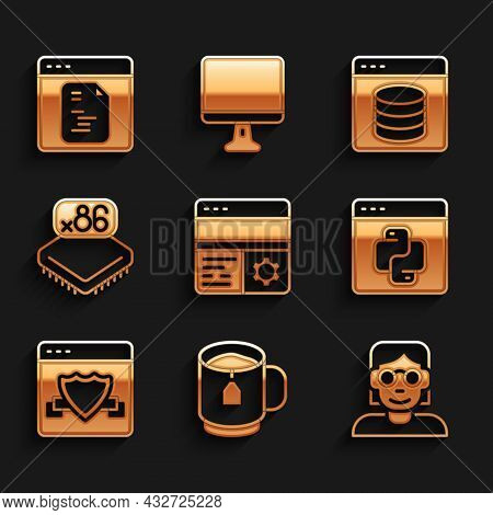 Set Debugging, Cup Of Tea With Tea Bag, Hacker Or Coder, Python Programming Language, Browser Shield