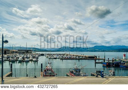Santona, Spain - July 4, 2021: View Of Boats In The Port Of Santona, Spain