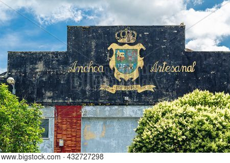 Santona, Spain - July 4, 2021: View Of An Old Fish Canning Factory In The Village Of Santona, Known