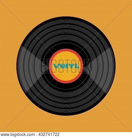 Vinyl Retro Record Vector Design On A Retro Background