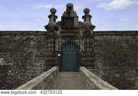 Entrance Of The Sao Joao Baptista Fortress, Angra Do Heroismo, Terceira Island, Azores. High Quality