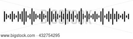 Equalizer Waves. Sound Waves Set Isolated On White Background. Sound Or Music Concept. Vector Illust
