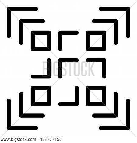 Reader Code Frame Icon Outline Vector. Scan Barcode. Scanner Qrcode